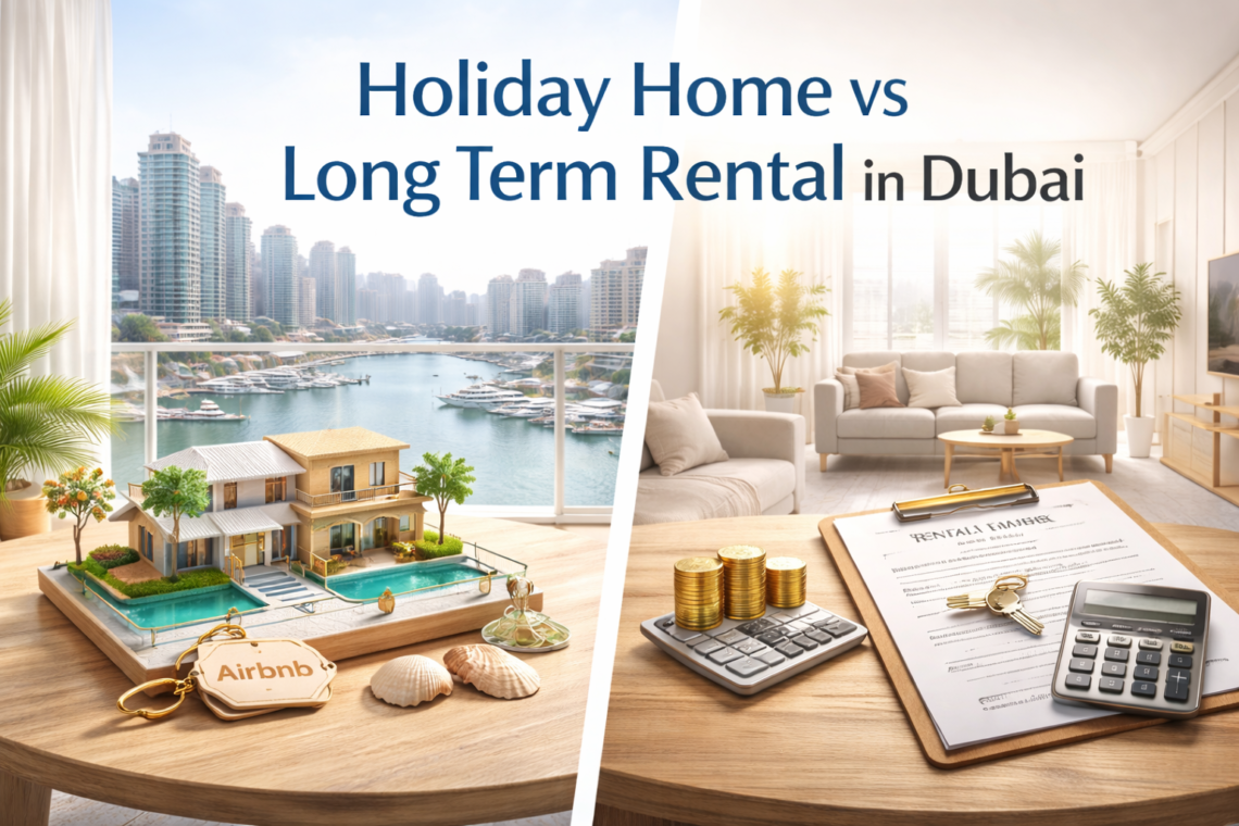 Holiday Home vs Long Term Rental in Dubai: ROI 2026